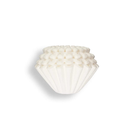 Wave-style coffee paper filters | White | 50pcs
