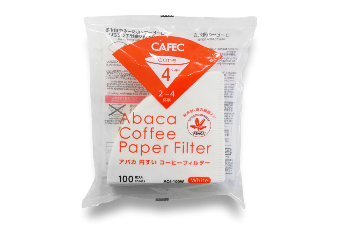 CAFEC Abaca 4-Cup Cone Paper Coffee Filter | V60 02 size | 100pcs