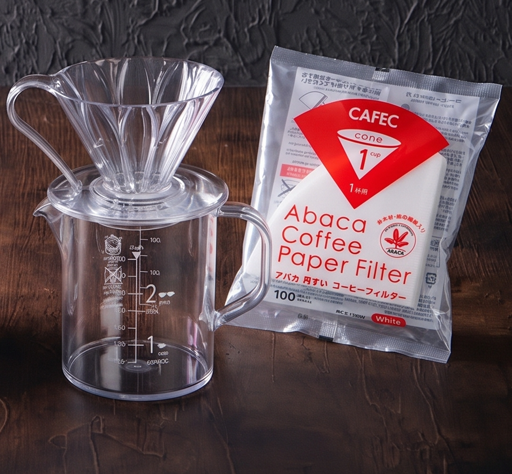 Cafec Pour Over Tritan Starter Bundle | Size 1-cup (V60 01)