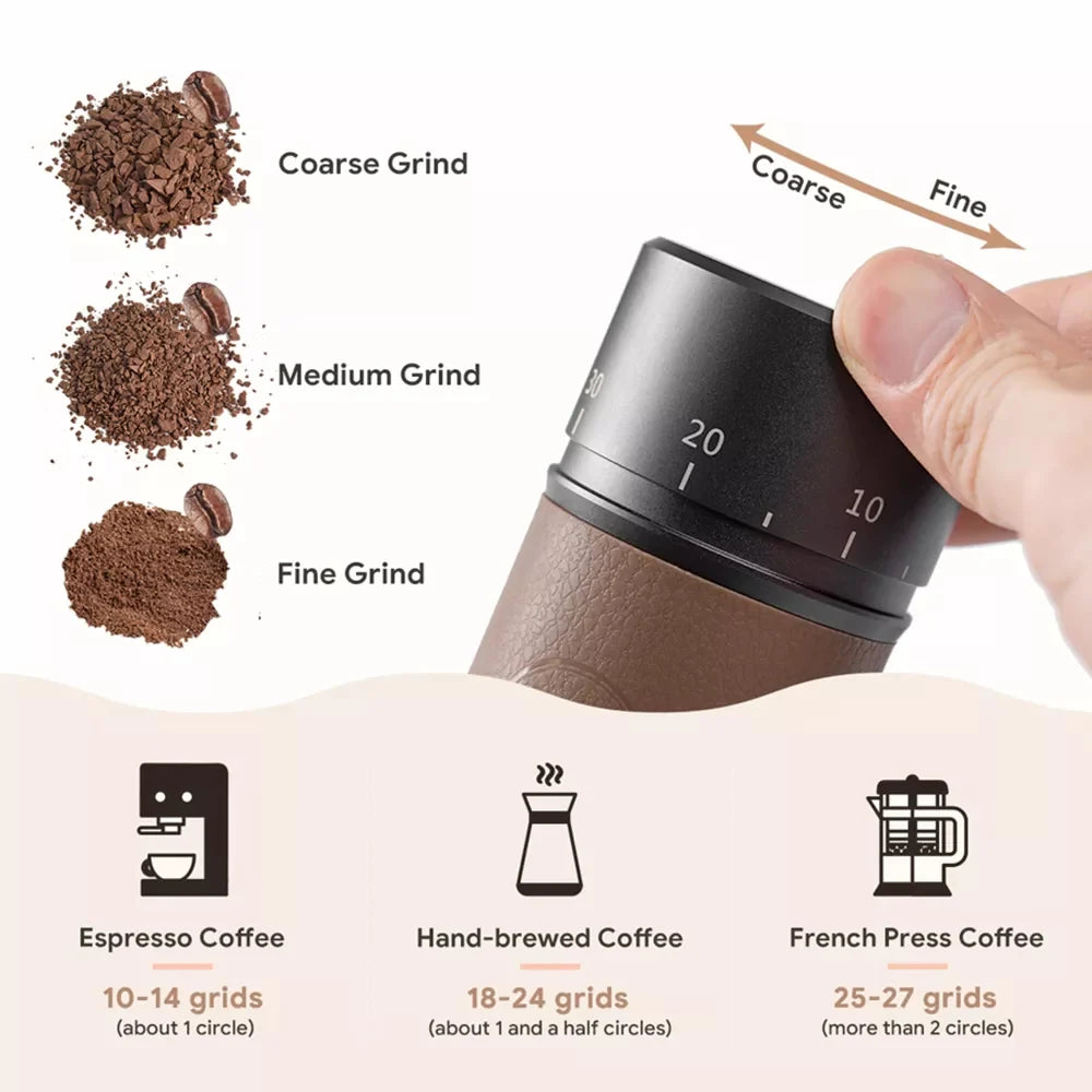 iCafilas GM2214 Exterior Adjustment Manual Coffee Grinder