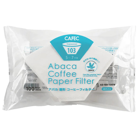 CAFEC Abaca 5-7 cups  Trapezoid Paper Coffee Filter | Size 103/104 | 100pcs