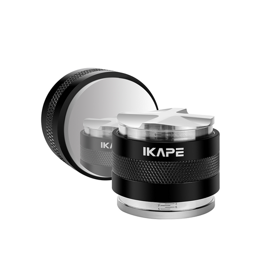 IKAPE Coffee Distributor & Hand Tamper, 2 in 1 Adjustable Depth Espresso Distributor