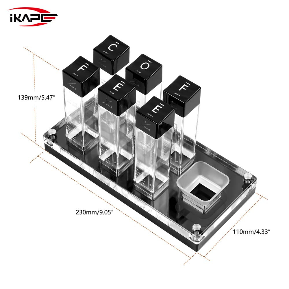 IKAPE Coffee Bean Cellars with Stand & Hopper 6 Tubes and 12 Tubes