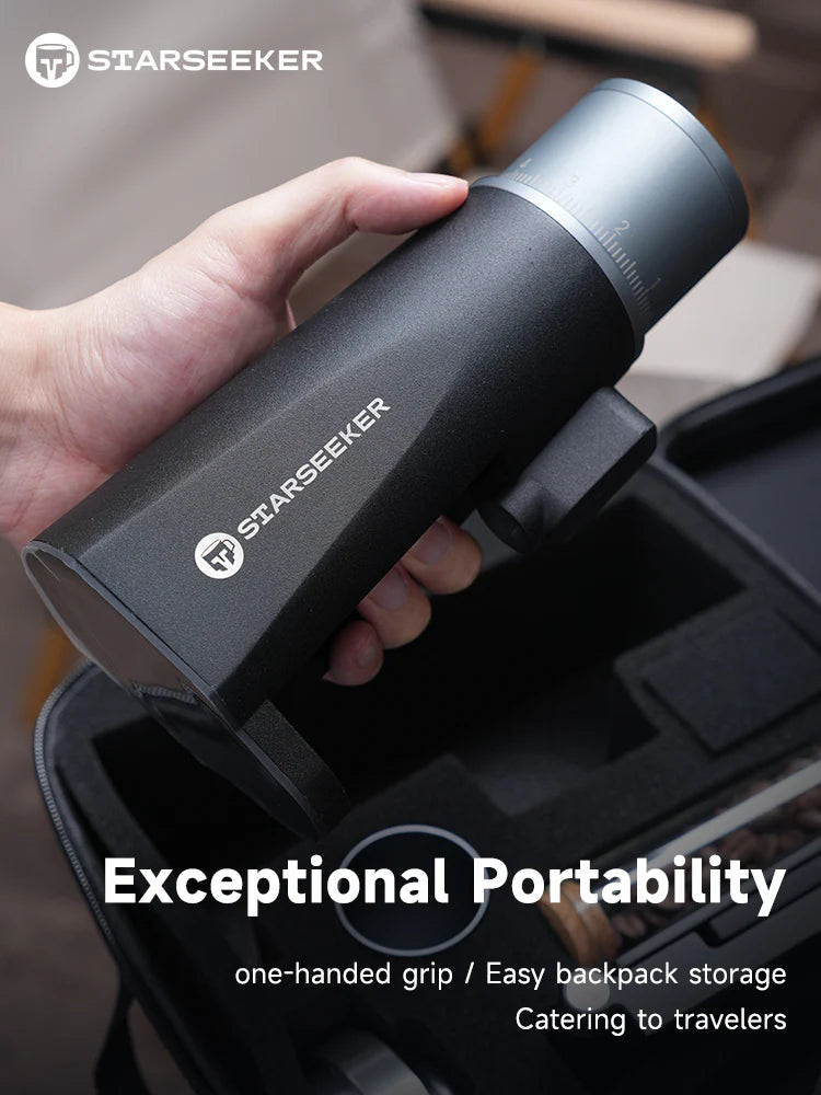 EDGE Mini Portable Coffee Grinder - 38mm Conical Burrs, USB-C Fast Charge, 50 Grinds per Charge