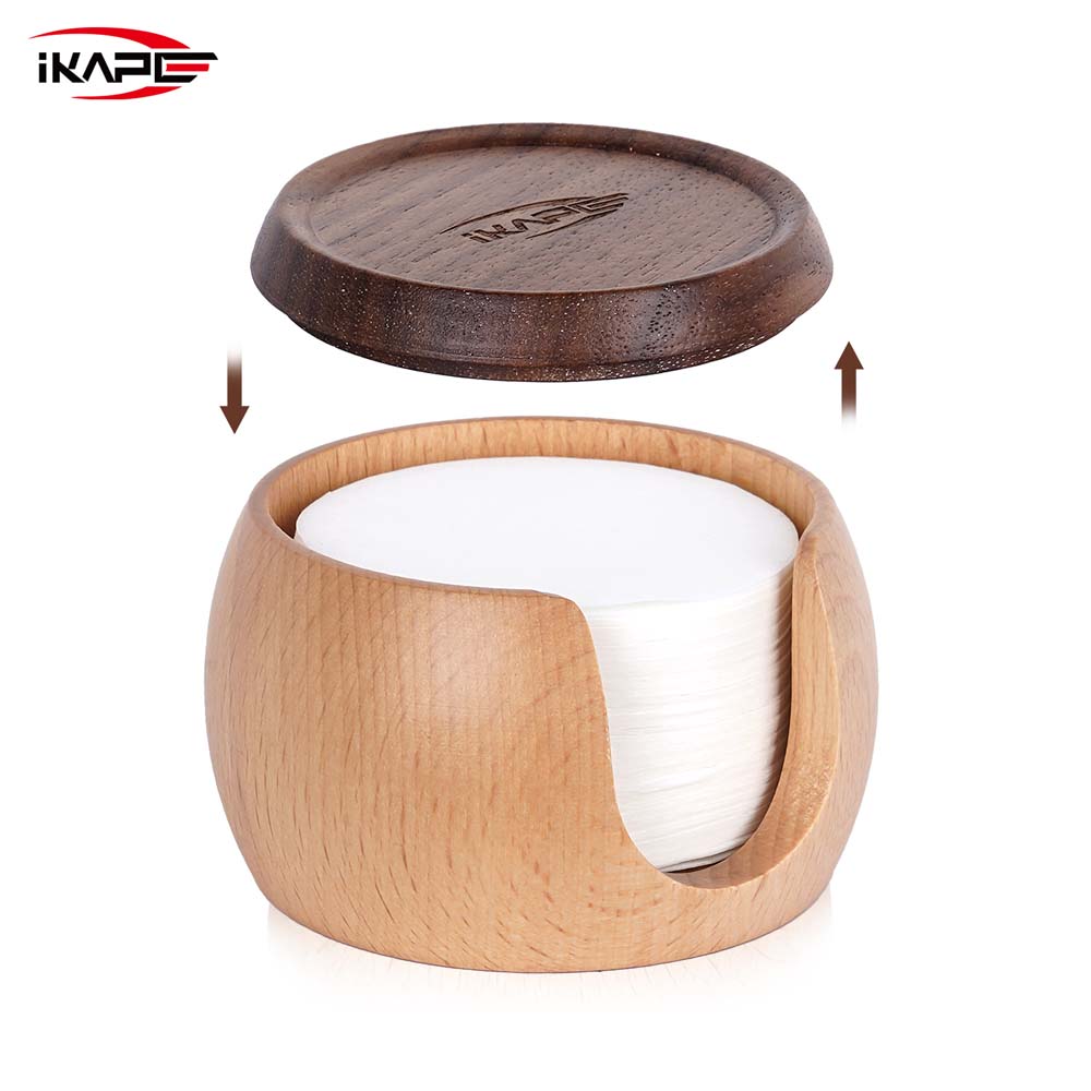 IKAPE Coffee Paper Filters 200pcs With Wooden Box