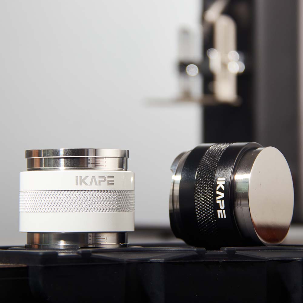 IKAPE Coffee Distributor & Hand Tamper, 2 in 1 Adjustable Depth Espresso Distributor