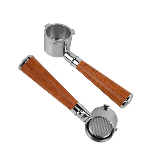 IKAPE Espresso 51mm Bottomless Portafilter Compatible with 51mm Delonghi La Specialista -EC9XXX.M (w/ 2 Baskets)