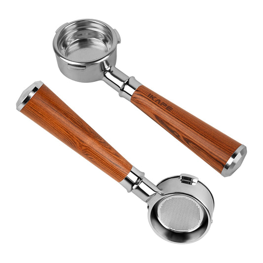 IKAPE Espresso 58mm 3 Ears Bottomless Portafilter Compatible For Standard 58mm 3 Ears Group (BRIVA, HIBREW)