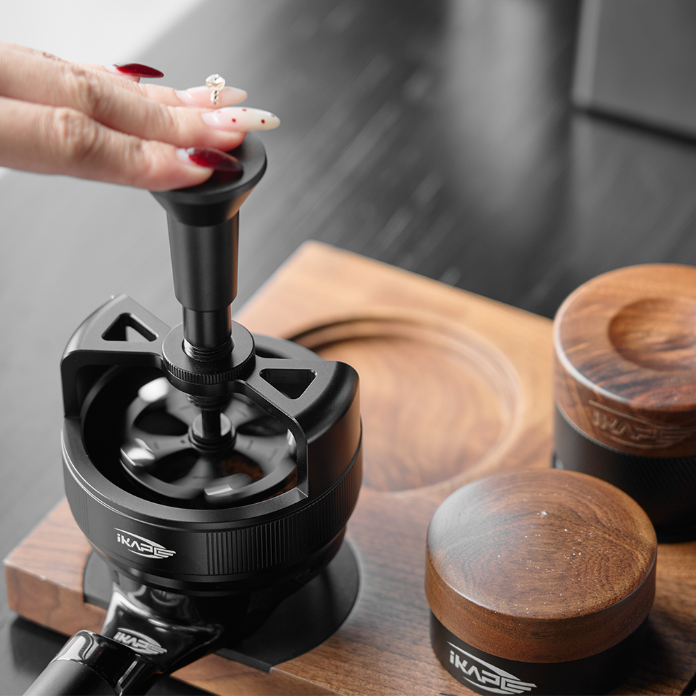 IKAPE One-Press Spring-Back Espresso WDT Tool | 0.25mm Ultra-Fine Adjustable Professional Coffee Leveler
