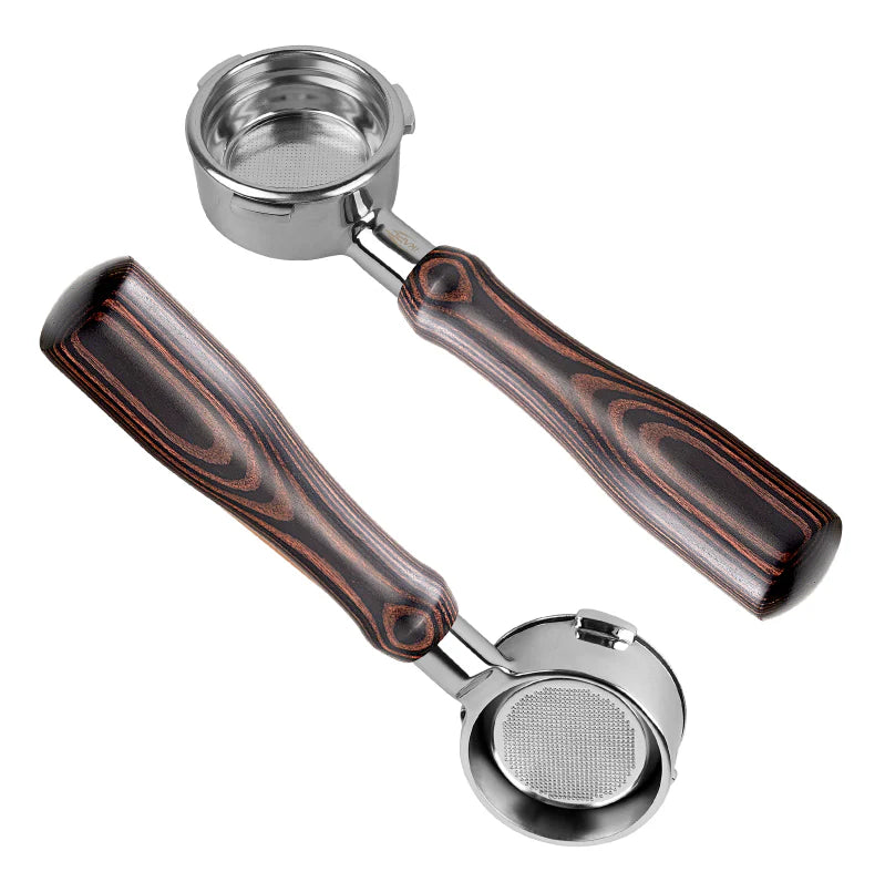 IKAPE Espresso Bottomless Portafilter Colorful Wooden Handle-Hantom