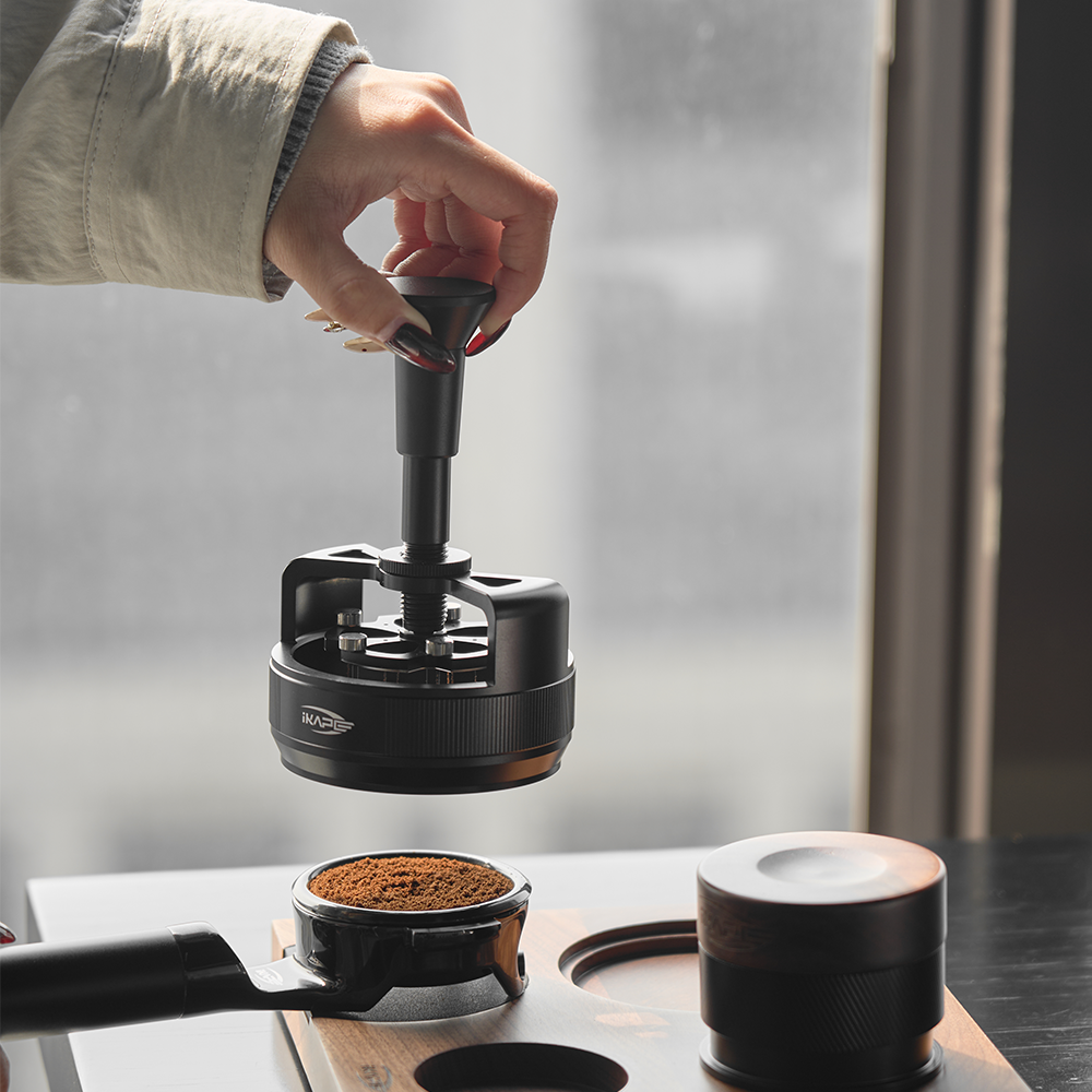 IKAPE One-Press Spring-Back Espresso WDT Tool | 0.25mm Ultra-Fine Adjustable Professional Coffee Leveler
